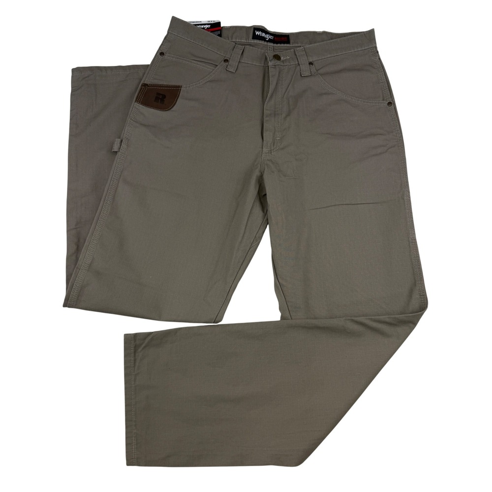 NEW Wrangler Riggs Workwear Carpenter Pants Mens 34x34 Khaki Ripstop